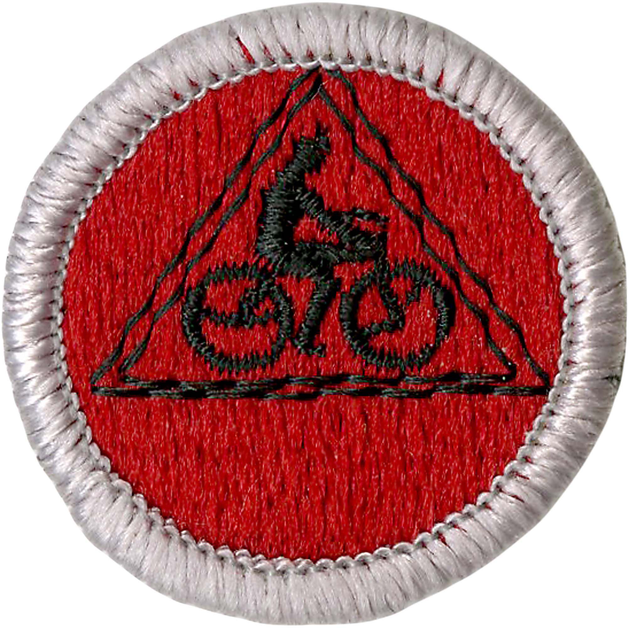 circa '76-'06 3117M RED Boy Scout Merit Badge Cycling
