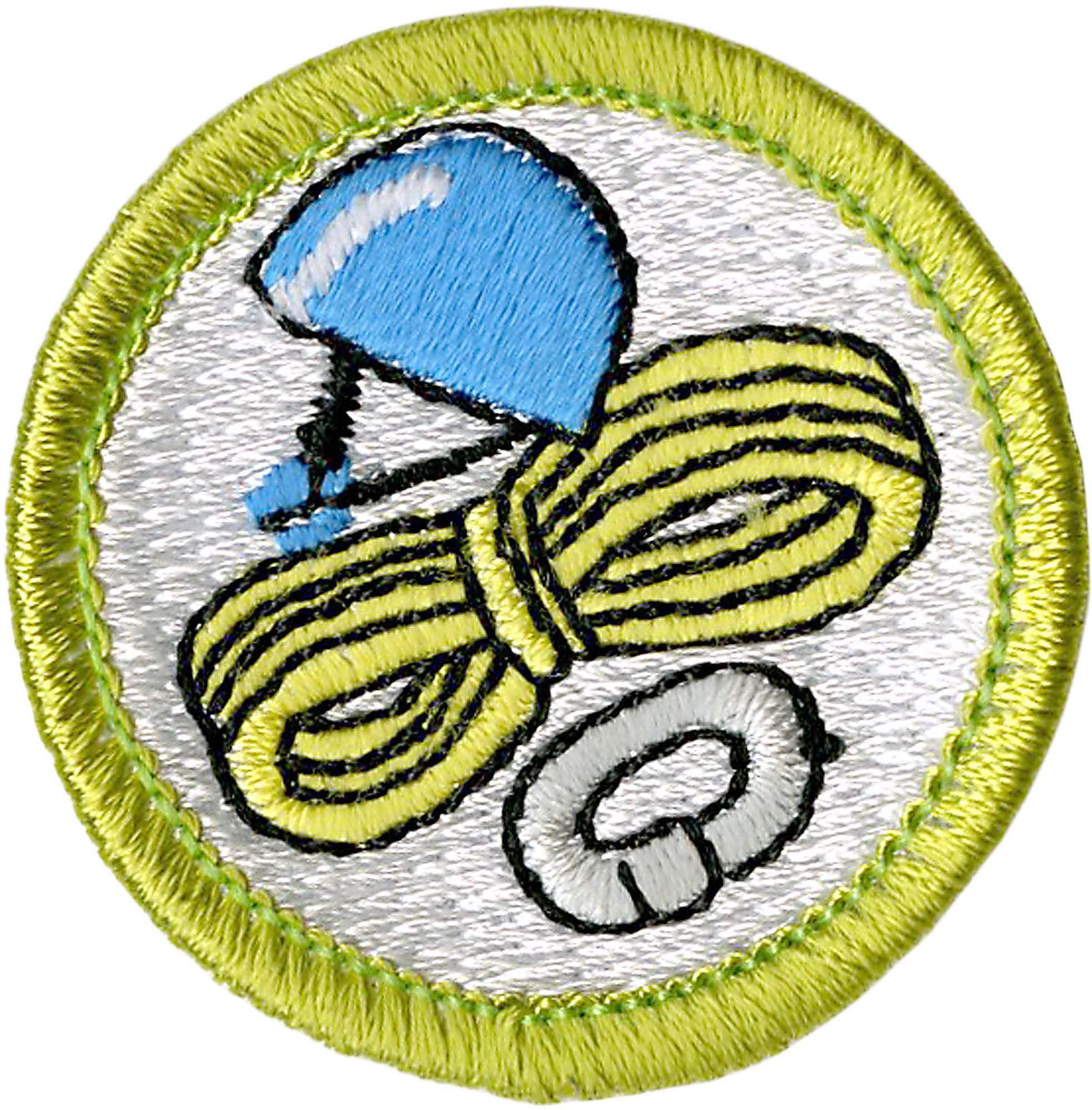 rU BSA 2010 backed CLIMBING merit badge emblem patch
