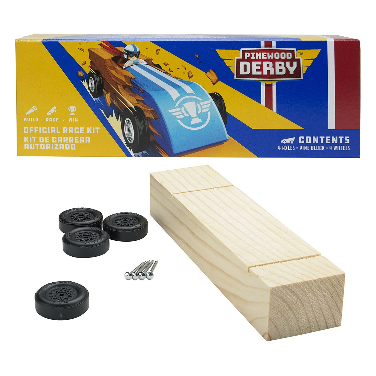 PINEWOOD DERBY PWD Boy Scouts of America Racer Series Pre-Cut Derby Car Kit 