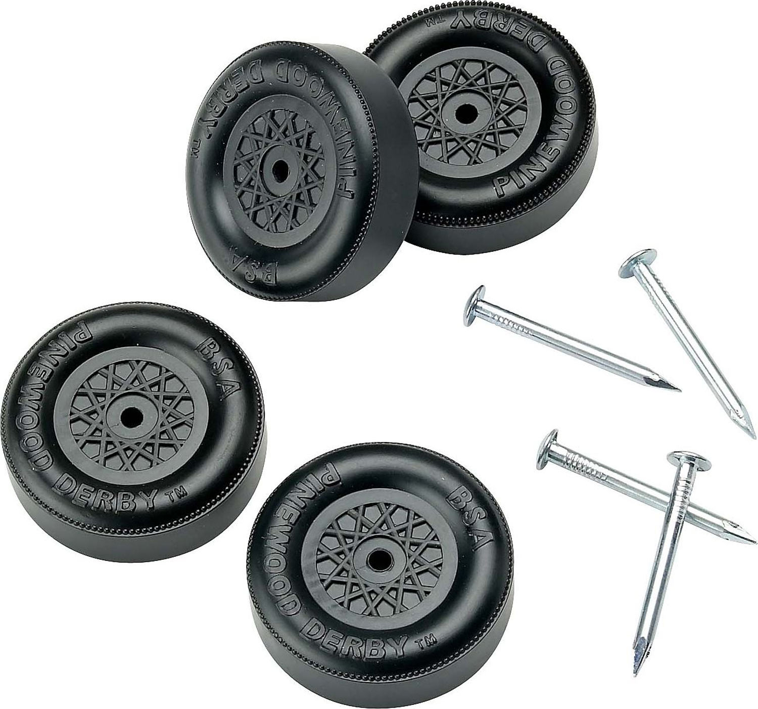 Pinewood Derby Black Wheels and Axles - Official Wheels for Pinewood Derby  Car