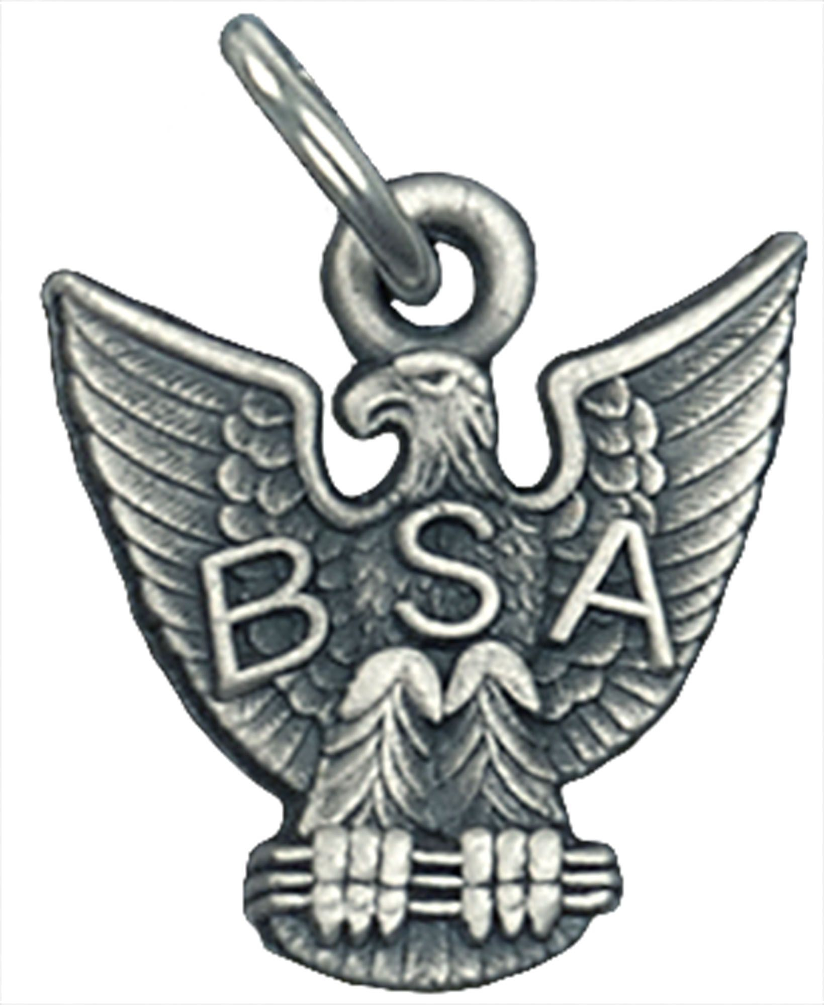 BOY SCOUT LICENSED EAGLE SCOUT BSA METAL SILVER TONE CHARM MOM DAD GIFT NEW