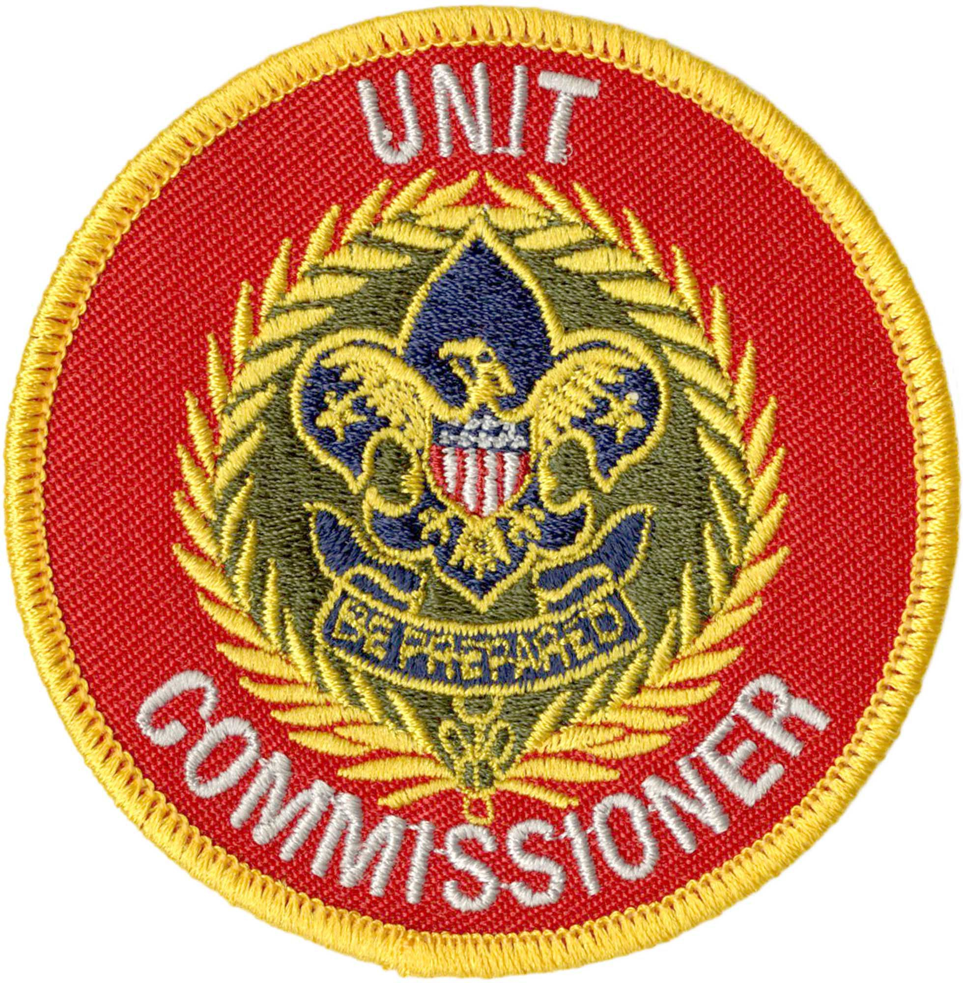 BSA INSIGNIA…UNIT COMMISSIONER BADGE…GAUZE BACK…1973 TO 1989