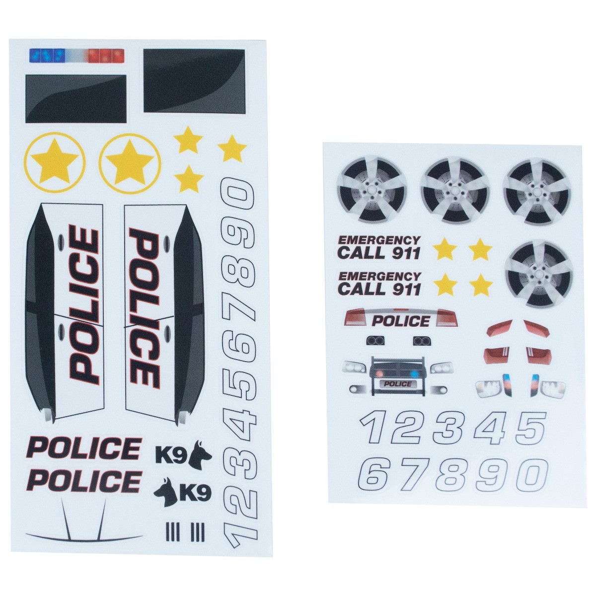 Pinewood Derby Car Police Emergency Decal and Light Bar for sale online 