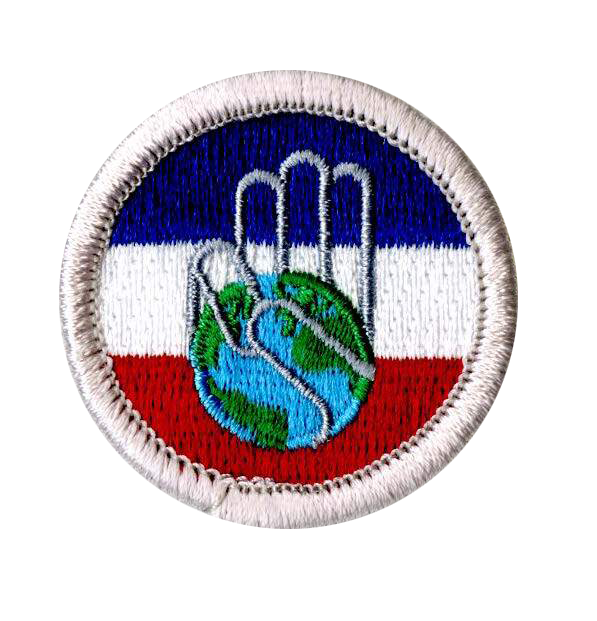 '62-'71 7136T silver Boy Scout Merit Badge Citizenship in Community 