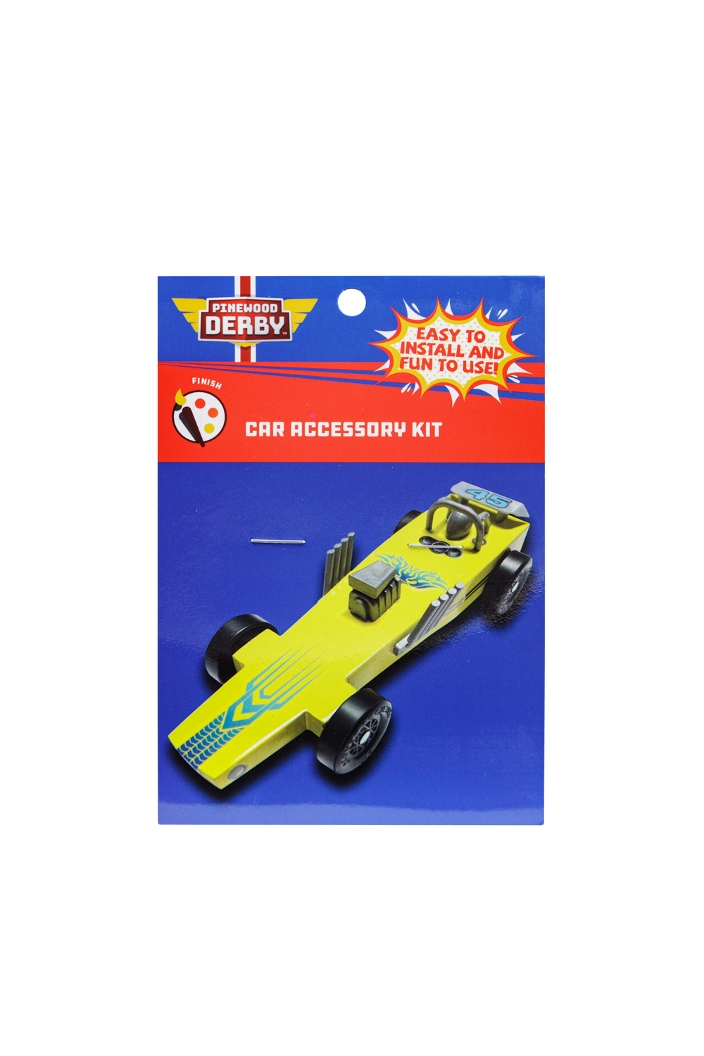 BSA Pinewood Derby Car Accessories Kit, Race Car - 6 Piece Racing