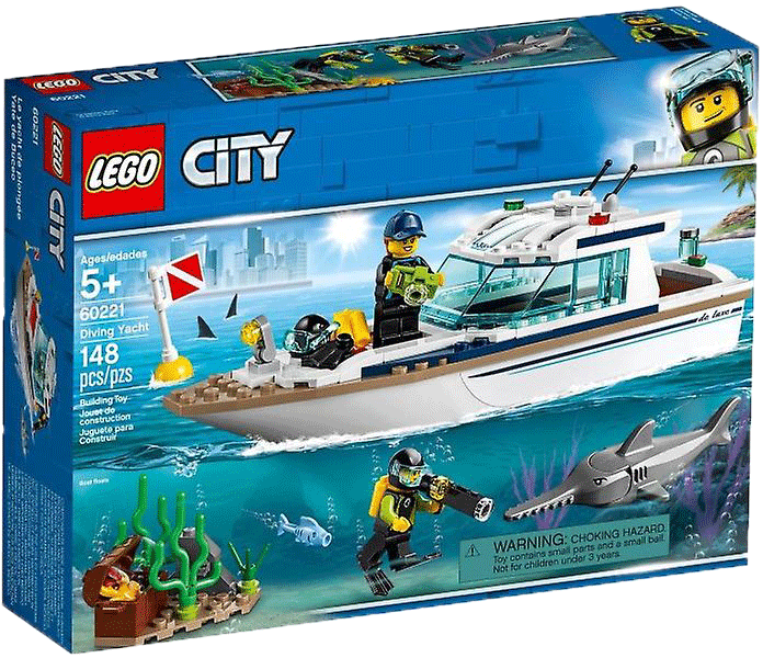 LEGO Swordfish Minifigure Ocean Floor Scene Shark Fish Boat Sea Diver Accessory 