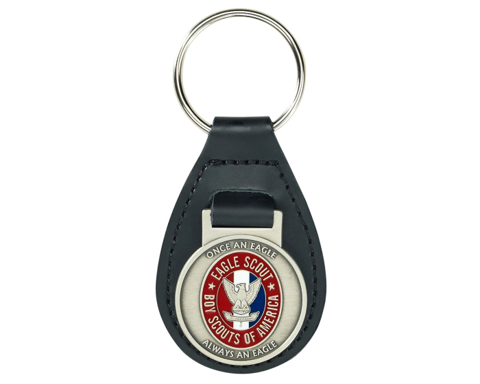 Eagle Scout Leather Key Ring