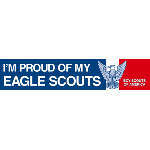 Proud of my Eagle Scout BUMPER STICKER VINYL DECAL SCOUTING BOYS LIFE BSA CUB 